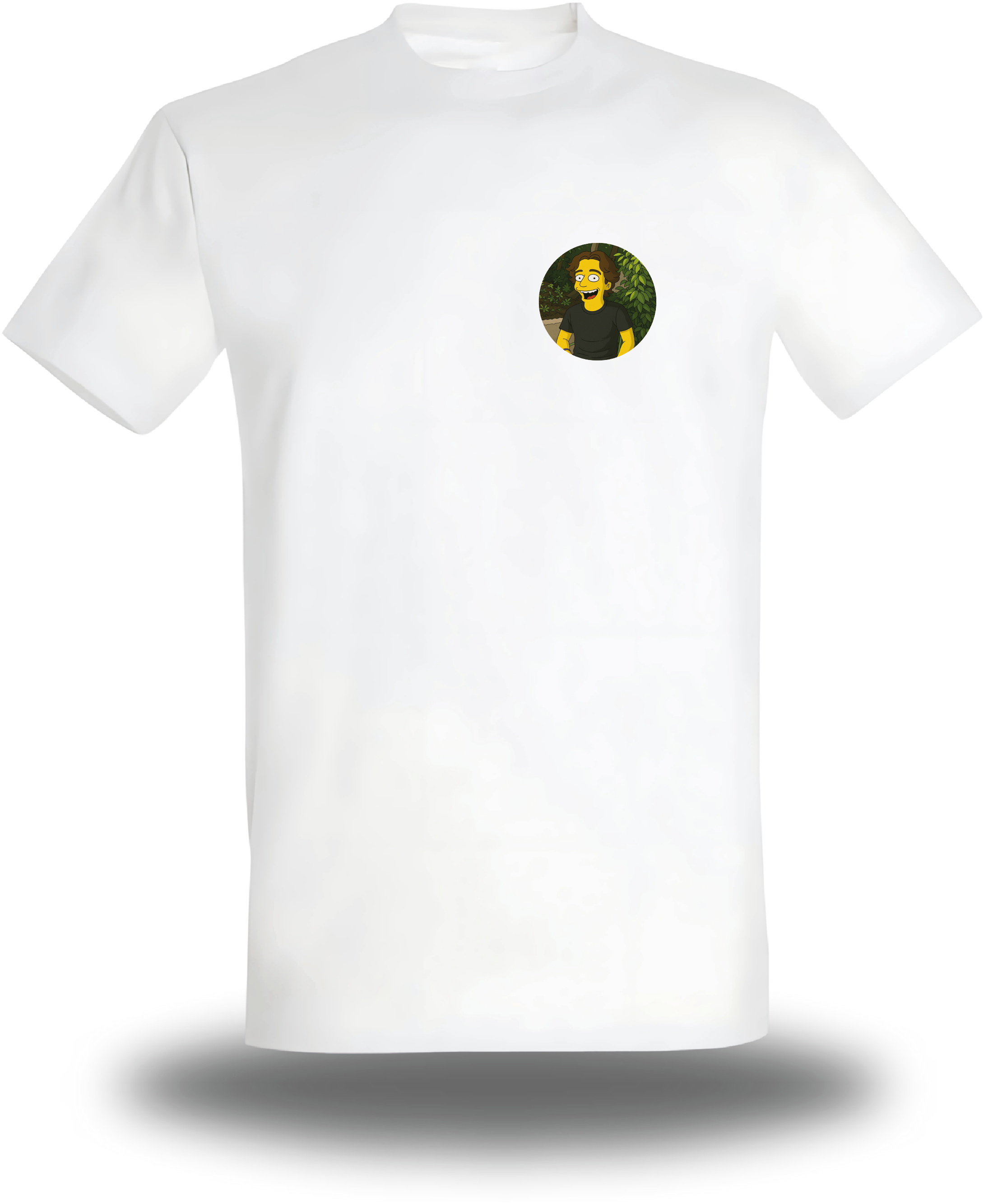 Camiseta blanca «Simpson», diseño de dibujos animados y cine